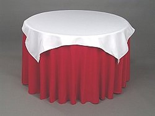 LinenTablecloth 54-Inch Square Polyester Tablecloth Peach