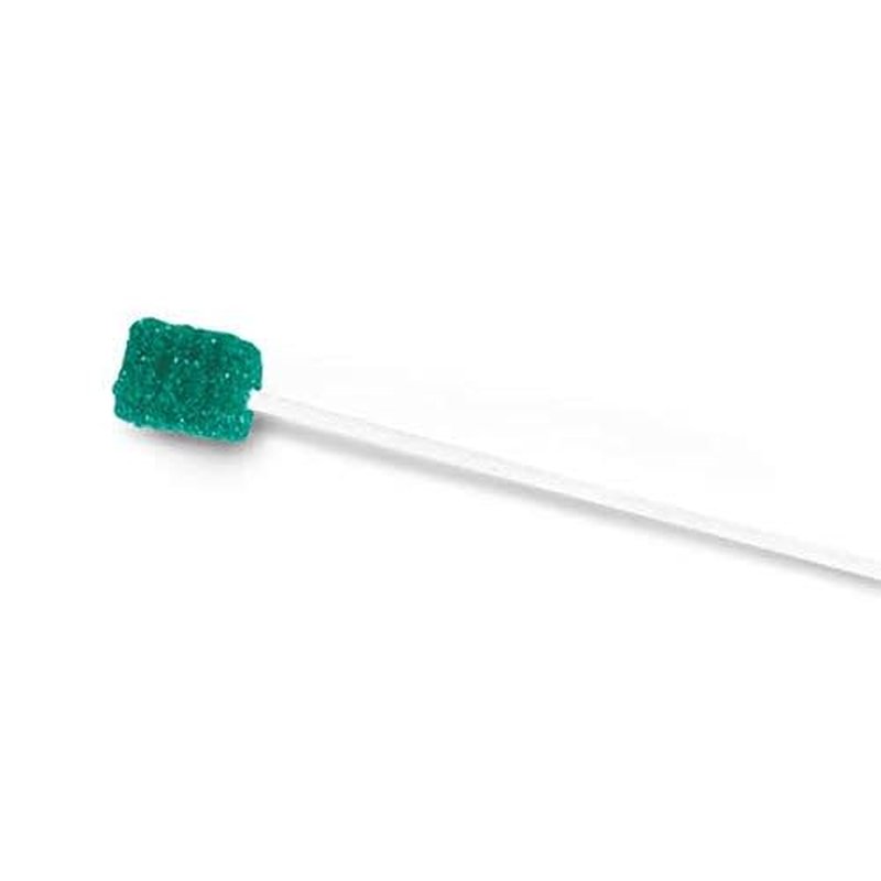 Medline DenTips Disposable Oral Swabs, Adult Treated, Gentle & Hygienic Oral Care, Green, Individually Wrapped, 500 Count