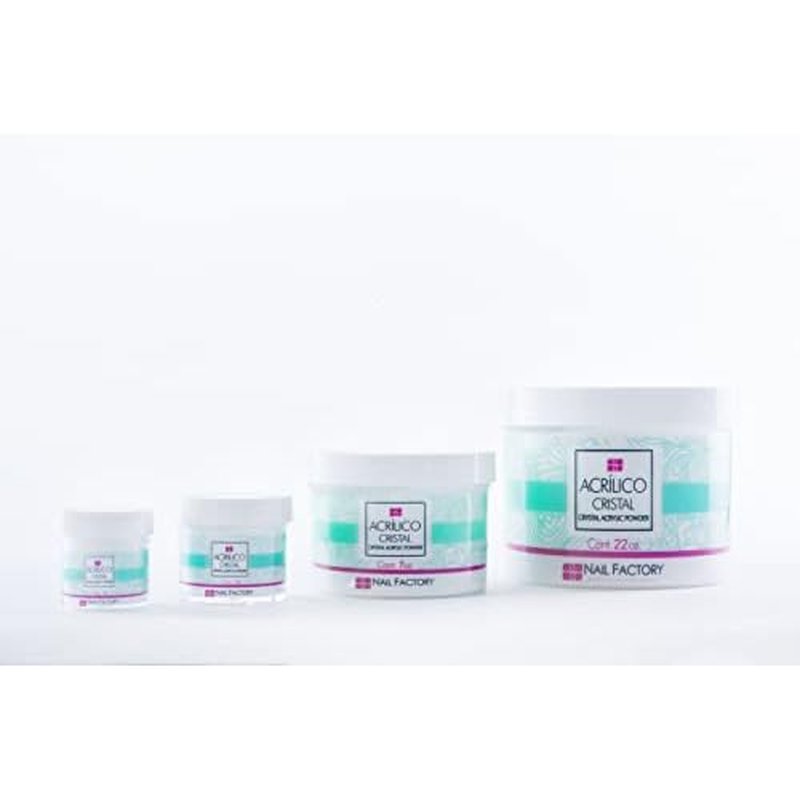 NAIL FACTORY - PROFESSIONAL GRADE FAST SET CLEAR ACRYLIC POWDER 22 OZ, Professional Acrylic Powder for Sculpting & Building Nails.