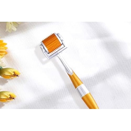 Professional Derma Roller 192 Individual Real Needles Titanium Micro Needles Microneedling Roller for Home Use with Storage Case & User Manual