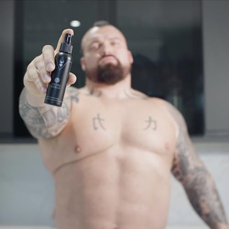 Beard & Hair Heat Protectant Spray - Viking Shield Beard Spray for Men, Protects Hair from Heat Damage of Straightener and Styling - Argan Oil Thermal Protector Spray - Protect Up To 450¨¬ F - 4 Fl Oz