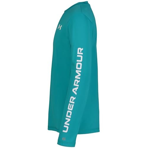 Under Armour Wordmark UPF LS, Circuit Teal, YL