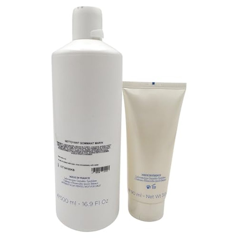 Gernetic Nettoyant Gommant Marin Exfoliating & Cleansing Gel 16.9 Ounce and 3.0 Ounce DUO