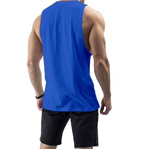 InleaderStyle Men's 3 Pack Workout Tank Tops Sleeveless Gym Muscle Tee Graphic American Flag Shirt - BK+WT+BU-L