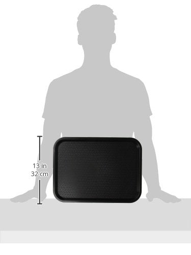 Winco Fast Food Tray, 12 by 16-Inch, Black,Medium