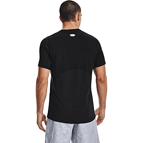 Under Armour Men's Armour HeatGear Fitted Short-Sleeve T-Shirt , Black (001)/White , X-Large