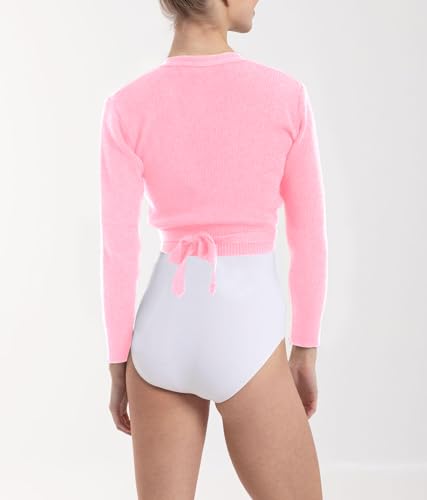 Tegmk Girl's Women's Dance Wrap Sweater Ballet Top Warm up for Leotards, Dress(FT826-08-3XL)