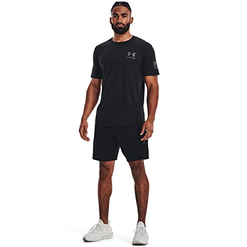 Under Armour Men's New Freedom Banner T-Shirt, (002) Black / / Pitch Gray, Medium