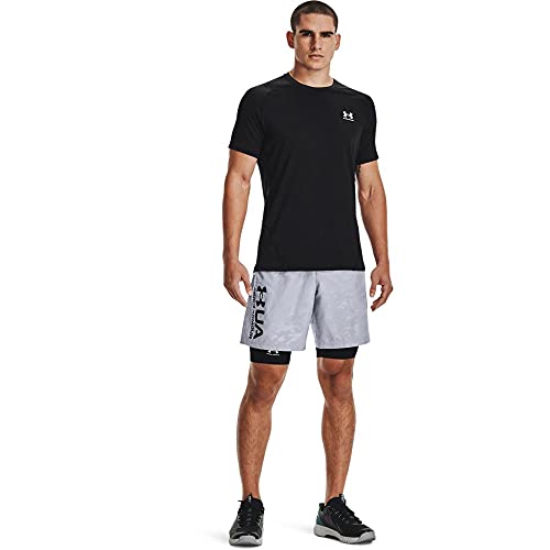Under Armour Men's Armour HeatGear Fitted Short-Sleeve T-Shirt , Black (001)/White , X-Large