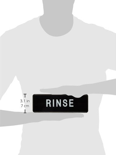 Winware Information Sign, "Rinse", 3" x 9", Black