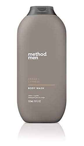 Method Men's - Cedar + Cypress Body Wash 18 Ounce & Cedar + Cyprus Bar Soap - Set of 2