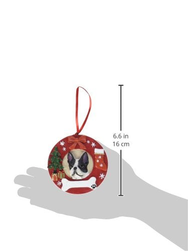 E&S Pets Boston Terrier Personalized Christmas Ornament