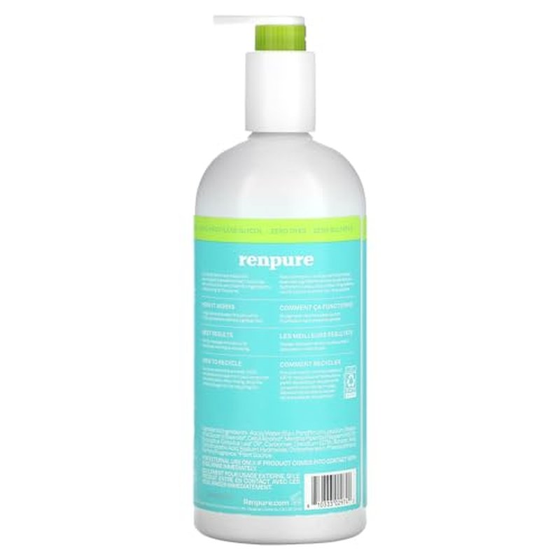 Renpure Fresh Mint and Eucalyptus Invigorating Body Lotion - Rich and Silky Formula - Improves Natural Moisture Barrier - Protects and Nourishes - Leaves Skin Feeling Soft and Smooth - 24 oz