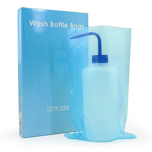 Tattoo Bottle Bags 250pcs Dental Bottle Cover Tattoo Wash Bottle Bags Squeeze Bottle Bag Sleeves Barrier for Tattoo Bottles Tattoo Supplies Tattoo Accessories (BLUE-250ML)