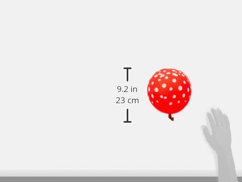 Unique Polka Dots Ruby Red Latex Balloons - 12", Pack of 6 - Unique & Eye-catching Design