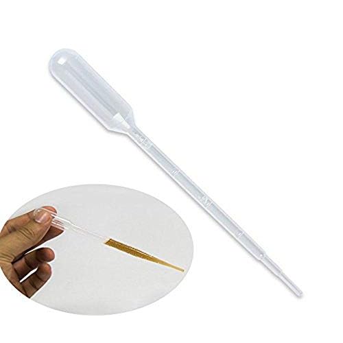 JJKMALL- 100PCS 1ml 1/4 Dram Empty Glass Perfume Sample Bottle Vials with 3ml 1pcs Droppers Samplers for Essential Oils Aromatherapy caps with