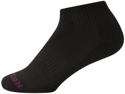 Reebok Womens Quarter Socks - 12 Pack Performance Arch Support Ankle Socks - Cushioned Athletic Socks for Women (Size: 4-10), Size 4-10, Dark Greywhiteblack