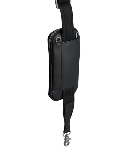 STANLEY Cross Bottle Essentials Case Midi | Phone, Wallet, Keys Holder for Water Bottle | Faux Leather Accessory Pouch for Carry All Strap | Tumbler Cup Accessories | BPA-Free | Black