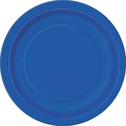Luxurious Royal Blue Solid Round Dinner Plates - Dazzling 9" (Pack of 16) - Sturdy & Elegant Design - Perfect for Special Occasions