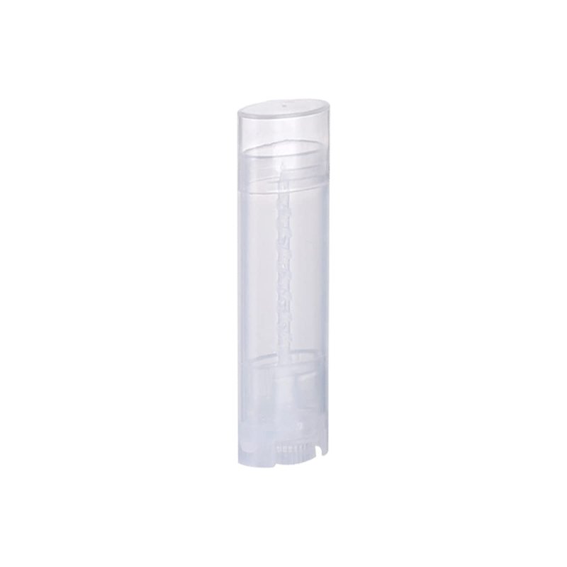 Ewanda store 5ml Oval Lip Balm Tubes,100PCS Plastic Clear Empty Oval Oval Deodorant Containers Lip Gloss Container Holder With Caps