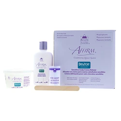 Avlon Affirm Dry and Itchy Scalp Sensitive Scalp Formula Relaxer, 12 Piece Set