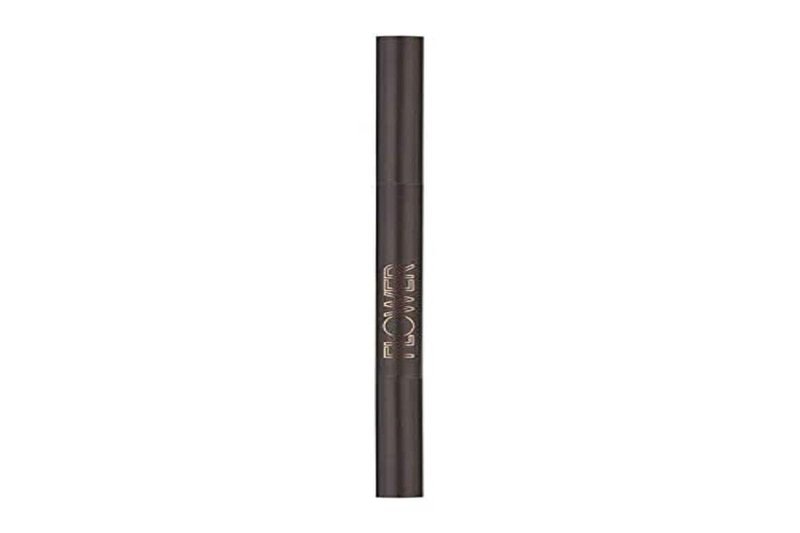 FLOWER BEAUTY Draw in the Line Eyebrow Pencil - Long-Lasting + Smudge-Resistant - Self-Sharpening + Built-In Spoolie - Dark Brunette