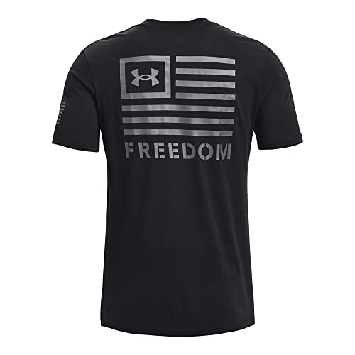 Under Armour Men's New Freedom Banner T-Shirt, (002) Black / / Pitch Gray, Medium
