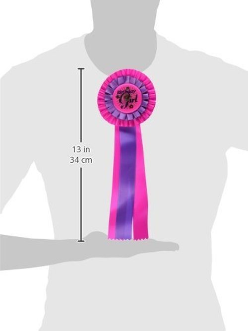 Birthday Girl Deluxe Rosette in Cerise/Purple