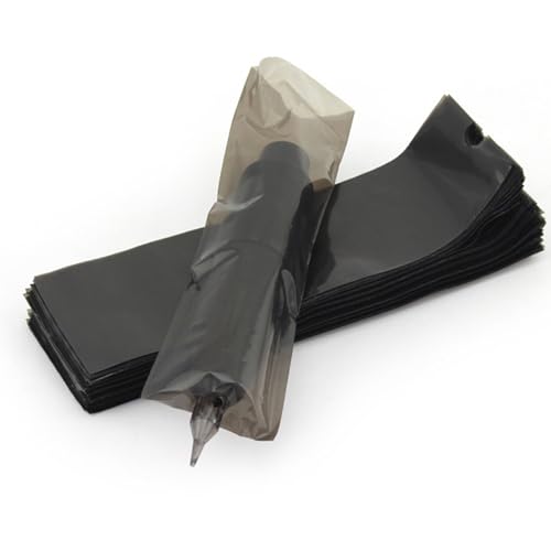 200PCS Tattoo Pen Cover,Black Rotary Tattoo Machine Pen Bags Sleeves for Tattoo Artist,Thickness&Wider Pen Machine Covers Fit All Tattoo Machines Pen