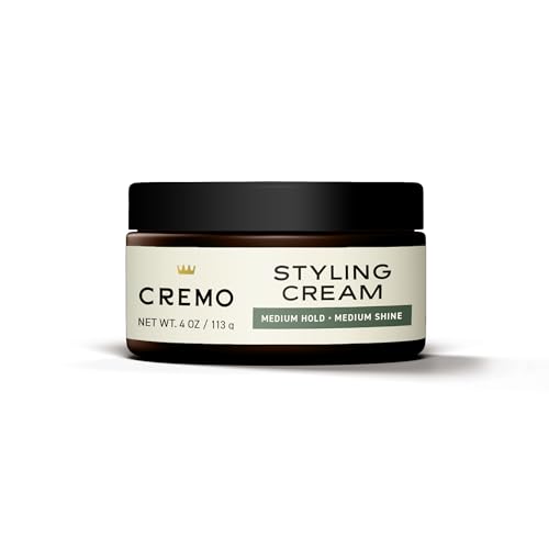 Cremo Hair Styling Premium Barber Grade, Hair Cream and Hair Products For Men, 4 Oz