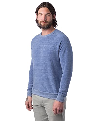 Alternative Men Champ Fleece Sweatshirt, Eco Pacific Blue, X-Large