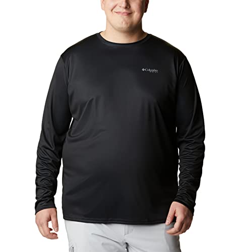 Columbia Men's Standard Terminal Tackle PFG Fish Flag LS, Black/Graphite, Small