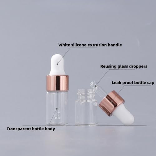 8 pcs Travel split bottle Eye dropper glass bottle Anointing oil for prayer Protective travel set for frankincense oil (2 ml)
