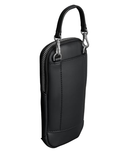 STANLEY Cross Bottle Essentials Case Midi | Phone, Wallet, Keys Holder for Water Bottle | Faux Leather Accessory Pouch for Carry All Strap | Tumbler Cup Accessories | BPA-Free | Black