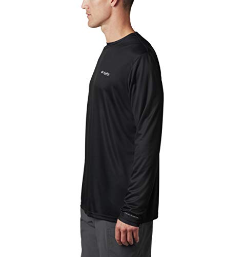 Columbia Men's Standard Terminal Tackle PFG Fish Flag LS, Black/Graphite, Small