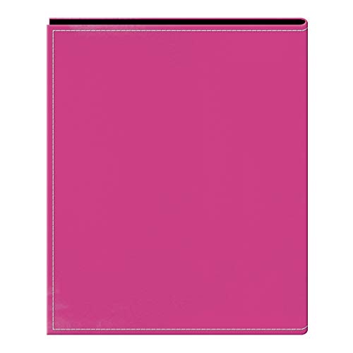 Pioneer Metal Button Photo Sewn Leatherette Cover Brag Album, Pink
