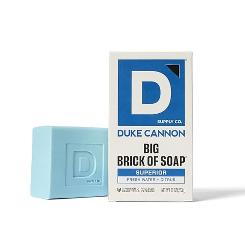 Duke Cannon Supply Co. Large Brick Bar Soap Bundle - Men's Soap with Masculine Scents - USA-Made - All Skin Types - Wayfinder, High Country, Superior, & Sawtooth - 10 oz (4 Pack)