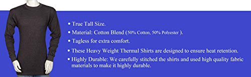 Styllion Thermal Crew Shirt TCLS (5XLT, Charcoal)