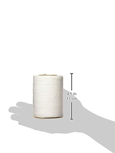 Berwick Offray Matte White Raffia Ribbon, 1/4'' Wide, 100 Yards
