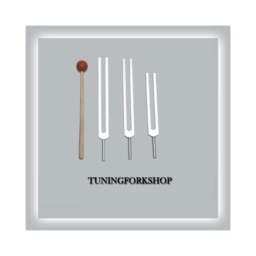 TFS Tuningforkshop 3 Pc Missing Sacred Solfeggio Tuning Fork for Healing with Mallet+Pouch