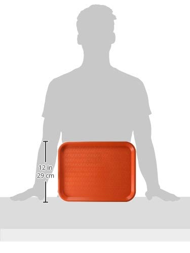 Winco Fast Food Tray, 10 by 14-Inch, Orange,Medium