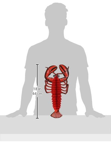Beistle Tissue Lobster, 17", Red/Black/White
