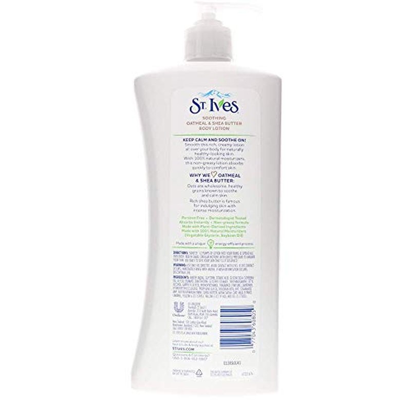 St. Ives Nourish & Soothe, Oatmeal & Shea Butter Body Lotion 21 oz (Pack of 3)