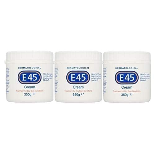 E45 Dermatological Cream Treatment for Dry Skin Conditions (350g) Pack of 3