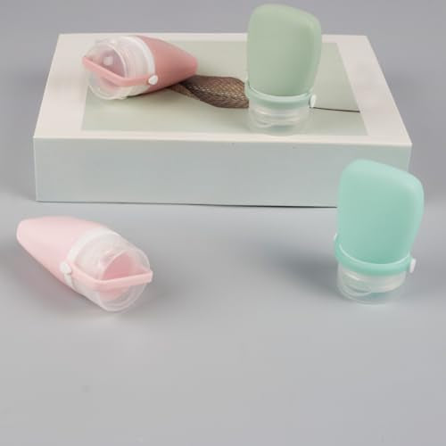 1oz Travel Bottles for Toiletries, Silicone Leak-Proof TSA Approved Travel Size Containers (4-Pack) - Reusable Refillable Bottles for Shampoo, Body Wash, Lotion