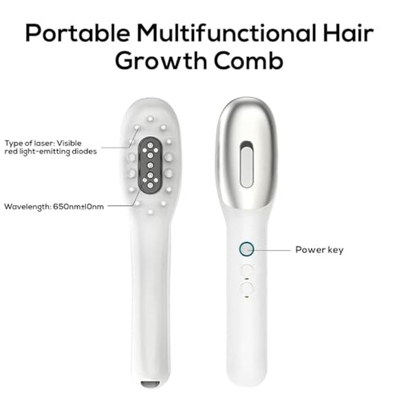 Laser Therapy Hair Growth Comb,Model: Lasercomb-001, Promote Hair Growth in Women and Men,Laser Comb is a Hand-Held Comb-Shaped Low Level Laser Therapy Device