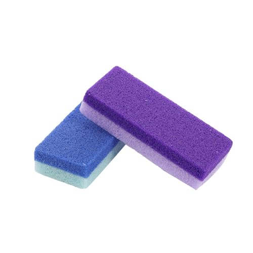 Foot Pumice Stone for Feet Hard Skin Callus Remover and Scrubber (Pack of 2) (Blue&Purple)