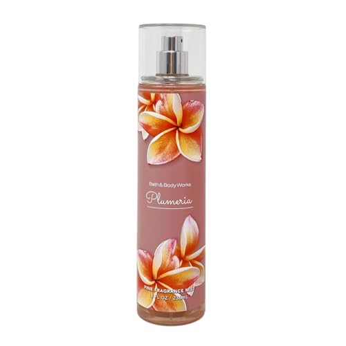 Bath and Body Works Fine Body Fragrance Mist 8 Fluid Ounce (Plumeria)