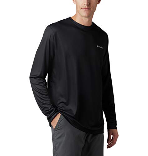 Columbia Men's Standard Terminal Tackle PFG Fish Flag LS, Black/Graphite, Small