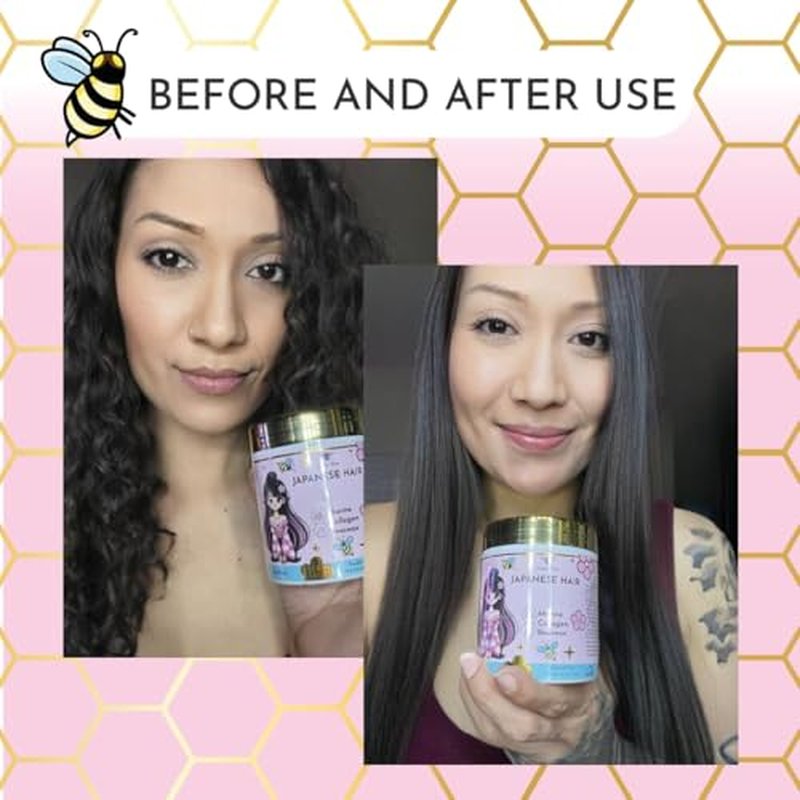 Hair Mask for Damaged Hair Japanese - 16.9?oz | Thermal Activated Keratin & Collagen Treatment with Beeswax & Seaweed, Deep Repair, Frizz Control, Intense Hydration, Formaldehyde-Free, Long-Lasting